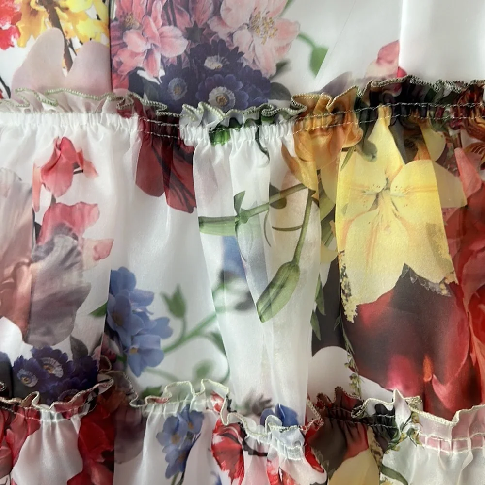 Zoe girls Becky floral organza sleeveless dress size 10